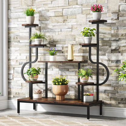 Plant Stand, Wood Potted Ladder Holder Flower Rack Shelves