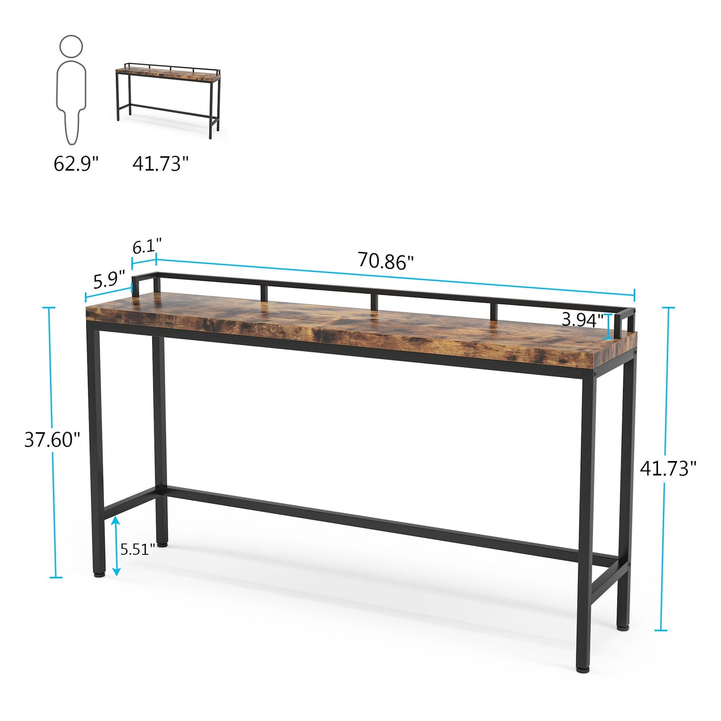 Narrow Sofa Accent Table Behind Couch