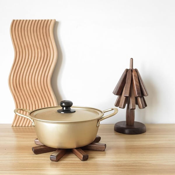 Heat-Resistant Wooden Trivets