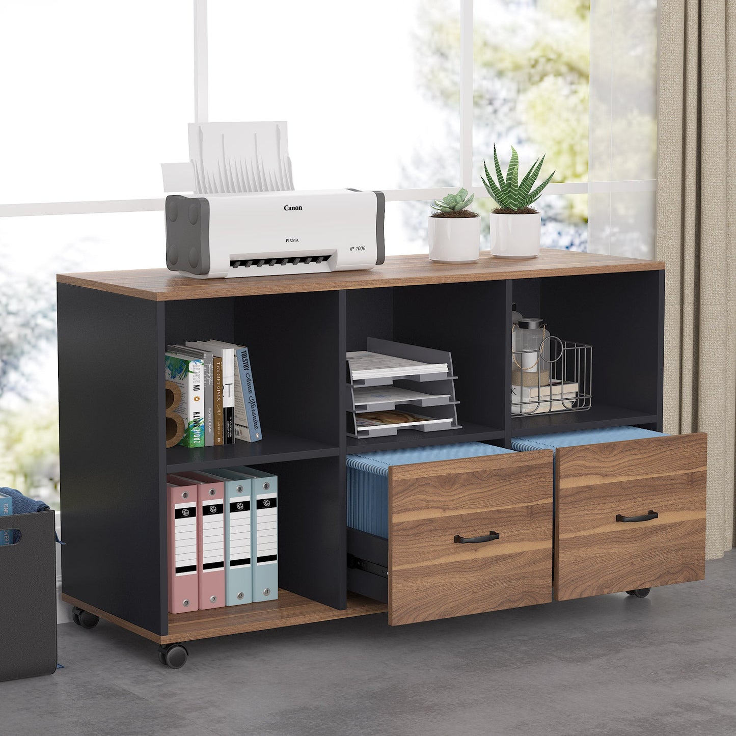 Mobile Filing Storage Cabinet for Letter Size