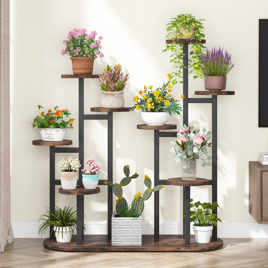 Multi-Tiered Plant Stand, 11 Potted Plant Shelf Flower Stands