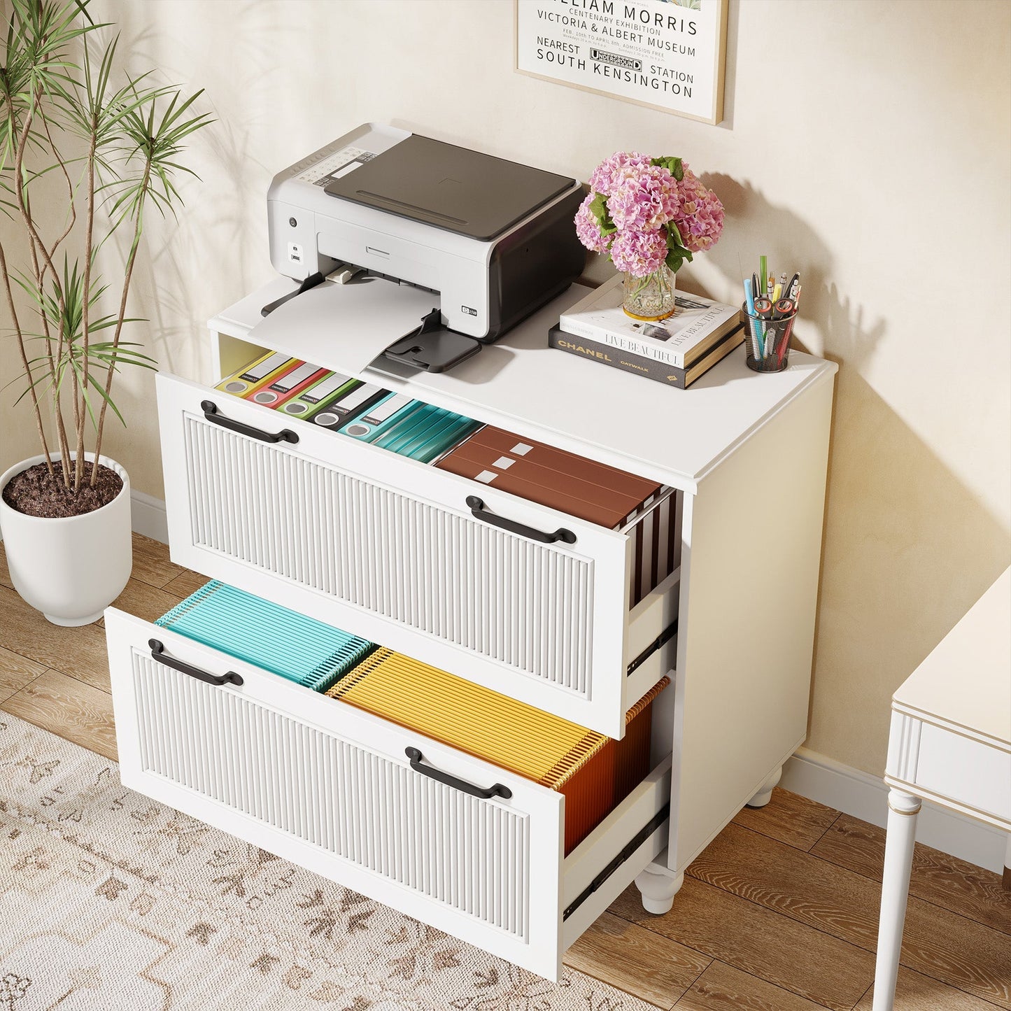 Wood Filing Cabinet for Letter / Legal Size Files