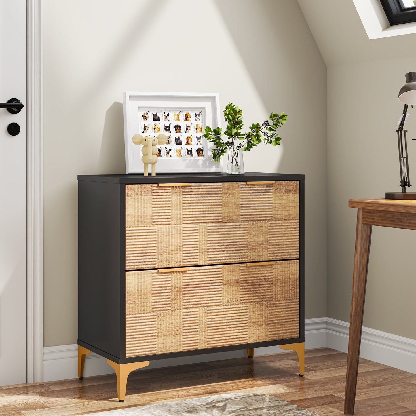 Modern Filing Cabinet with Adjustable Hanging Bar