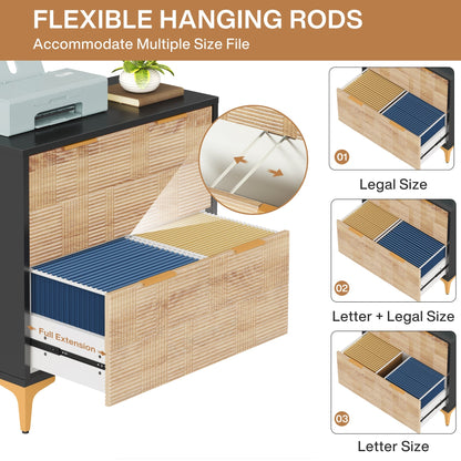 Modern Filing Cabinet with Adjustable Hanging Bar