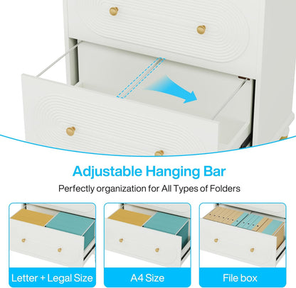 Office Filing Cabinet with Gold Legs