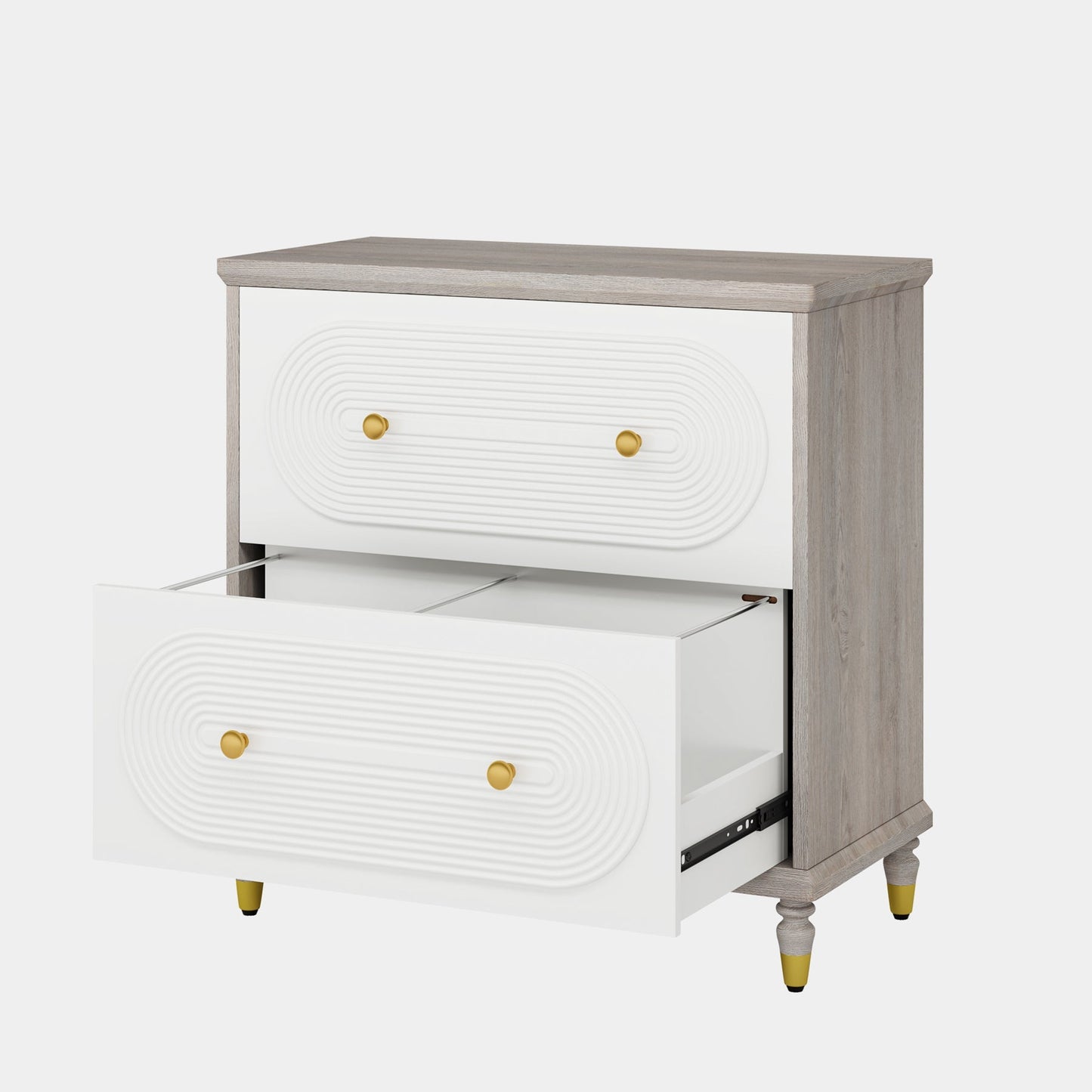 Office Filing Cabinet with Gold Legs