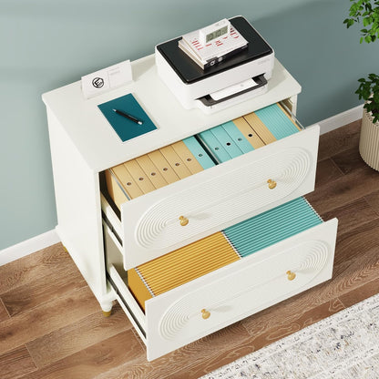 Office Filing Cabinet with Gold Legs