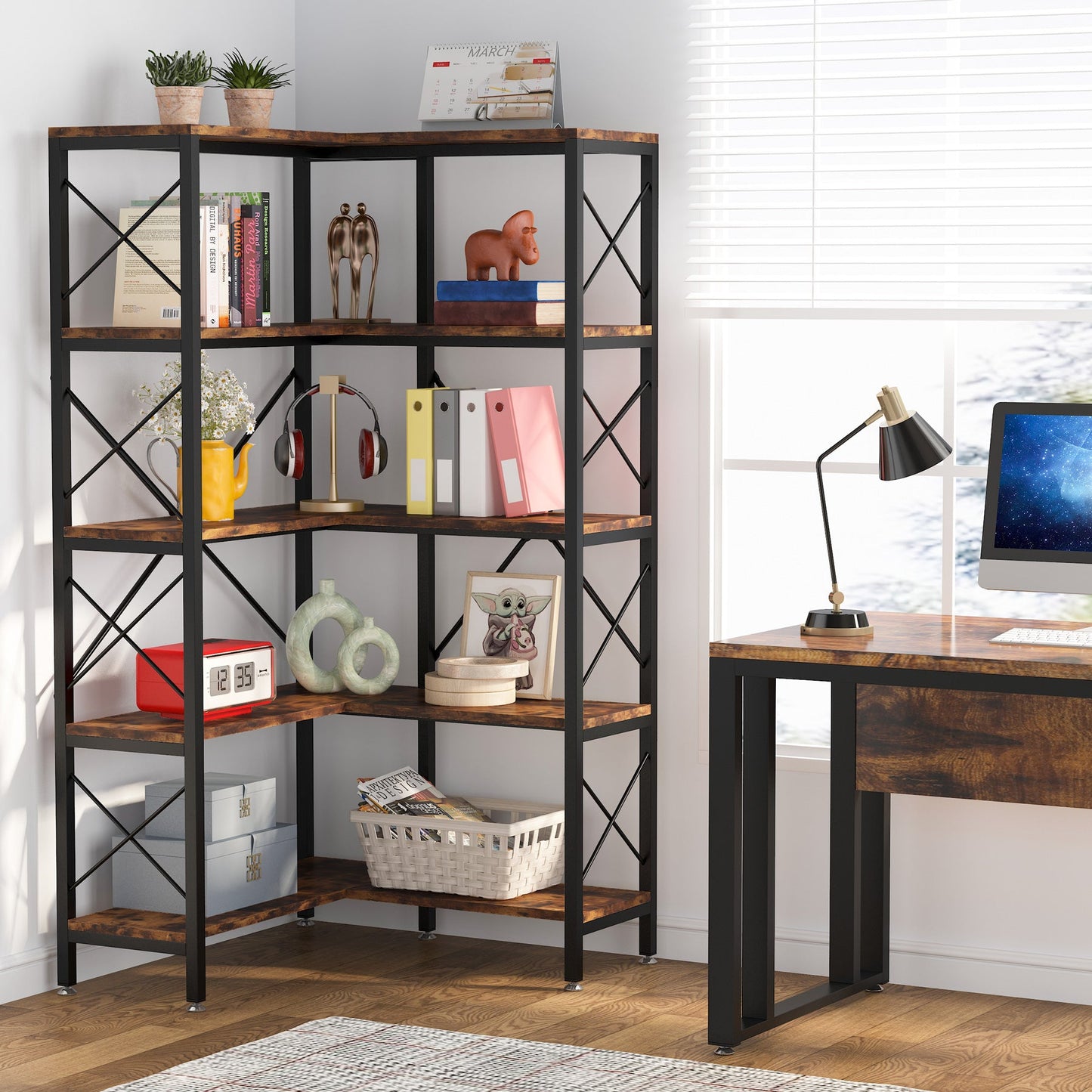 Corner Bookshelf