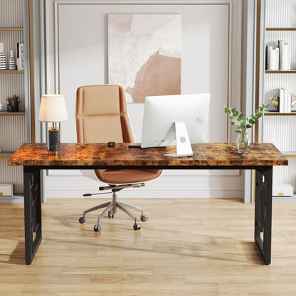 Industrial Study Computer Desk with Metal Legs