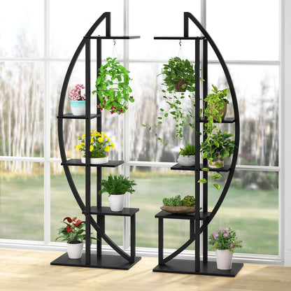 Curved Plant Stand Pack of 2, 5-Tier Flower Display Shelf