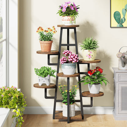 7-Tier Plant Stand, 43.3" Plant Pots Holder Rack Flower Stand