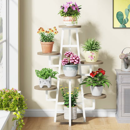 7-Tier Plant Stand, 43.3" Plant Pots Holder Rack Flower Stand