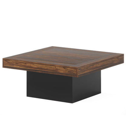 Square Coffee Table with LED Light