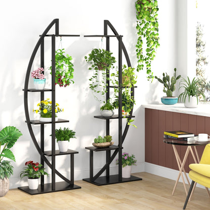 Curved Plant Stand Pack of 2, 5-Tier Flower Display Shelf