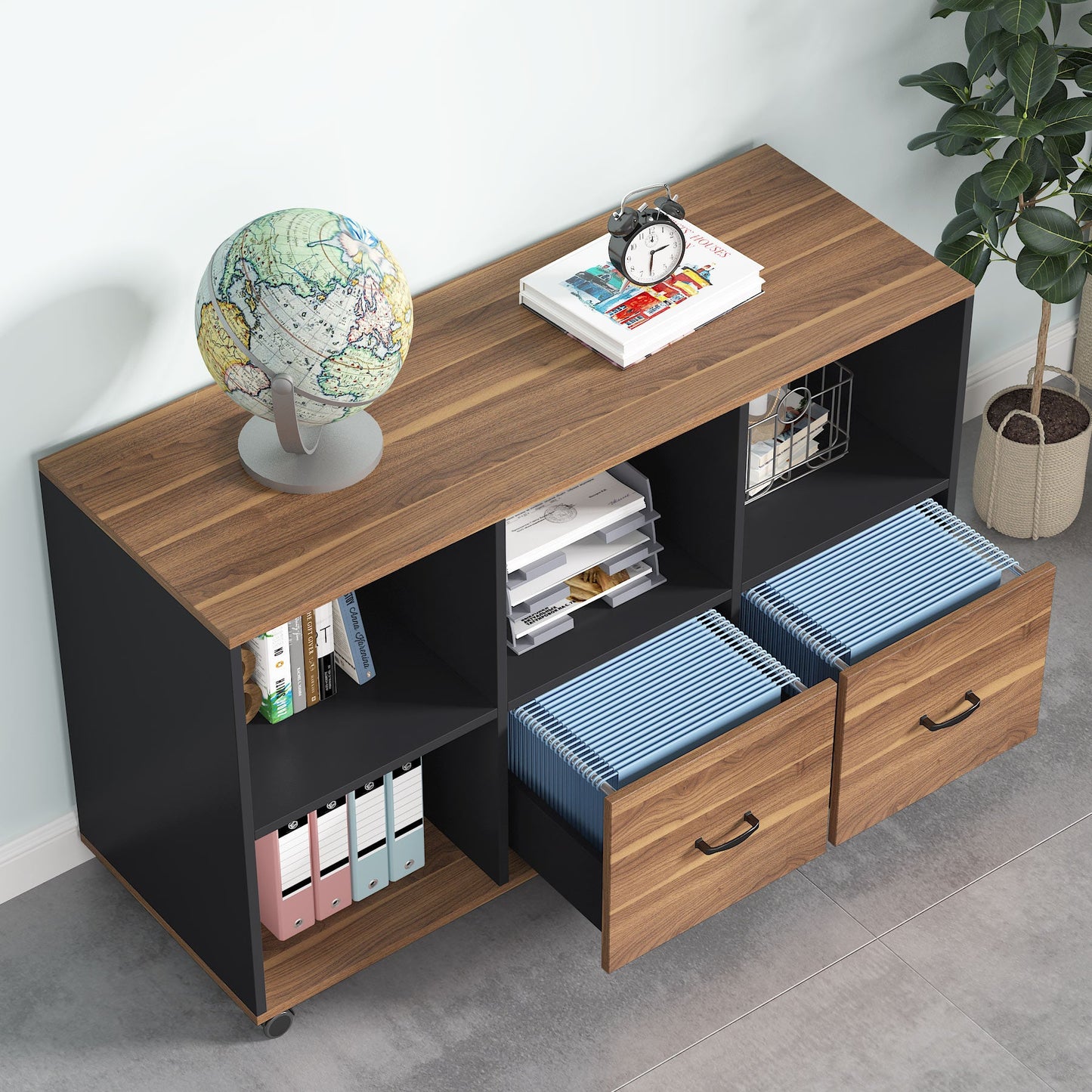 Mobile Filing Storage Cabinet for Letter Size