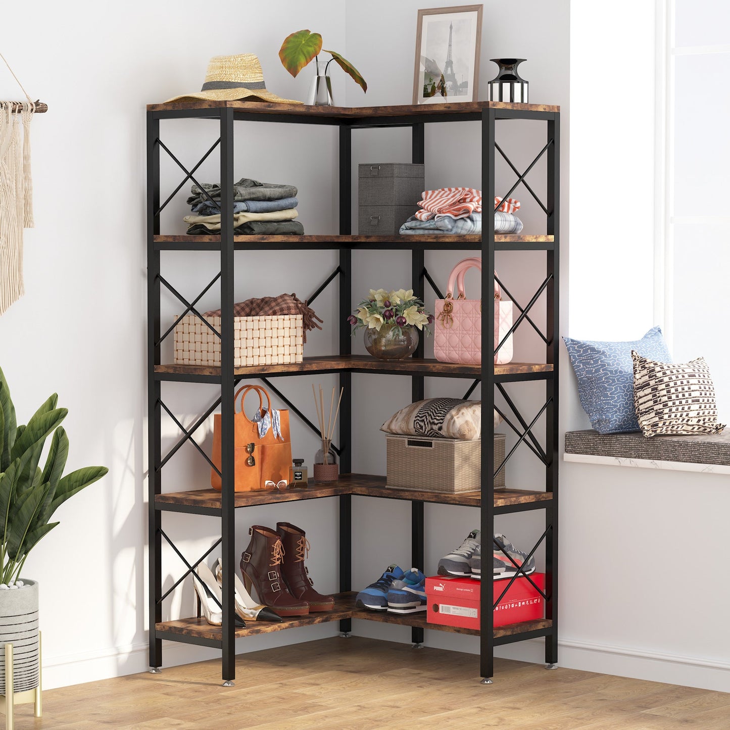 Corner Bookshelf