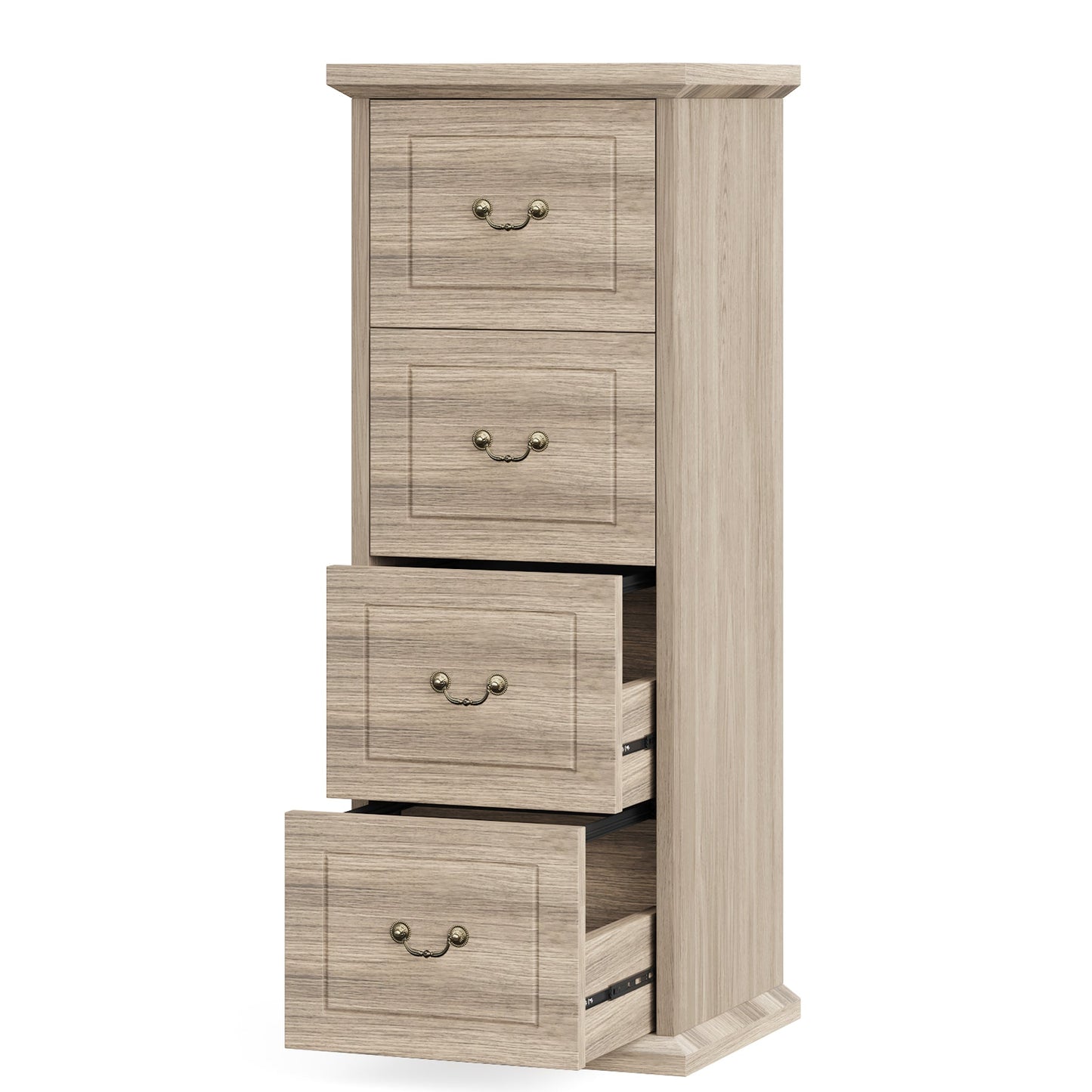 Vertical Wood Filing Cabinet with Lock