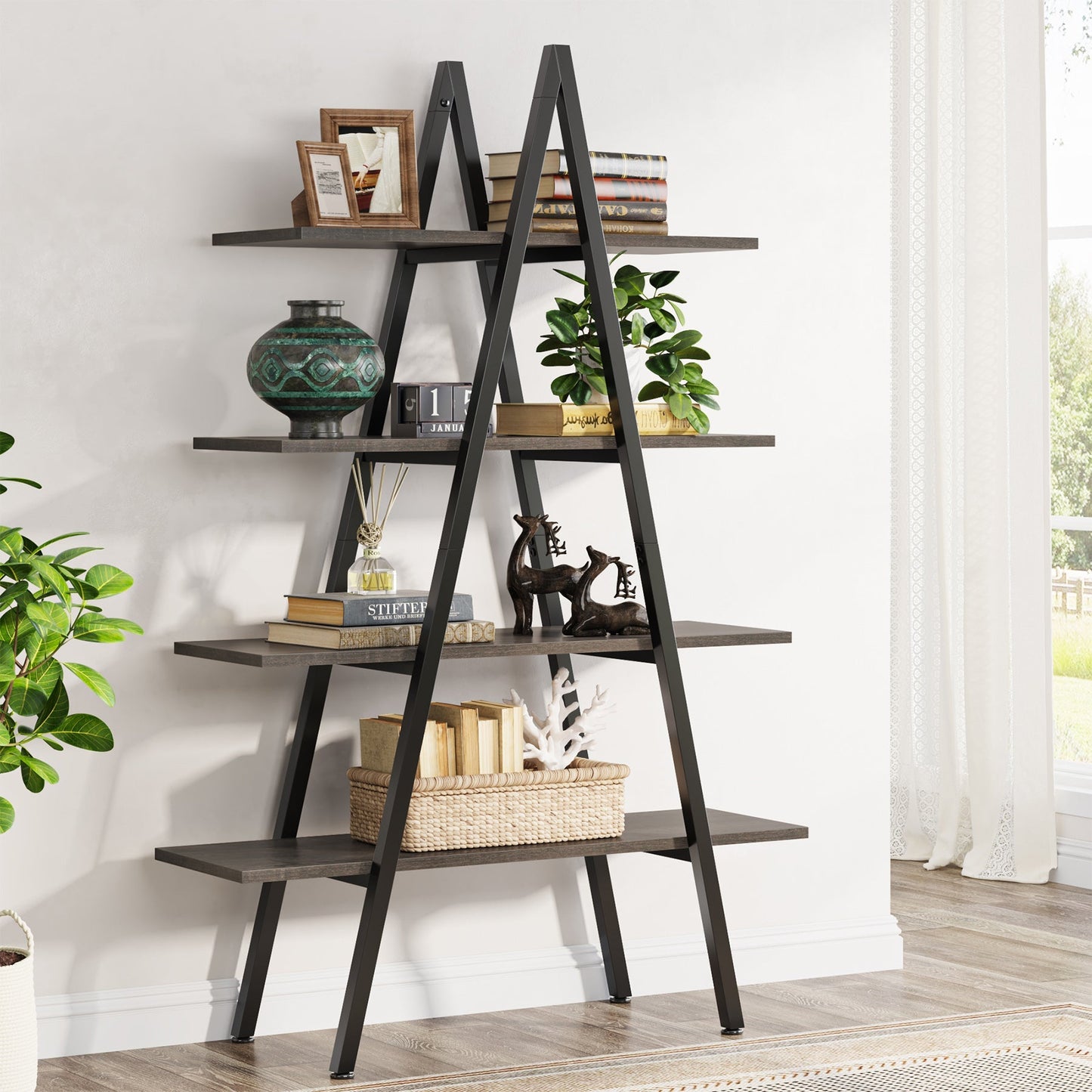 A-Shaped Bookcase Display Shelf