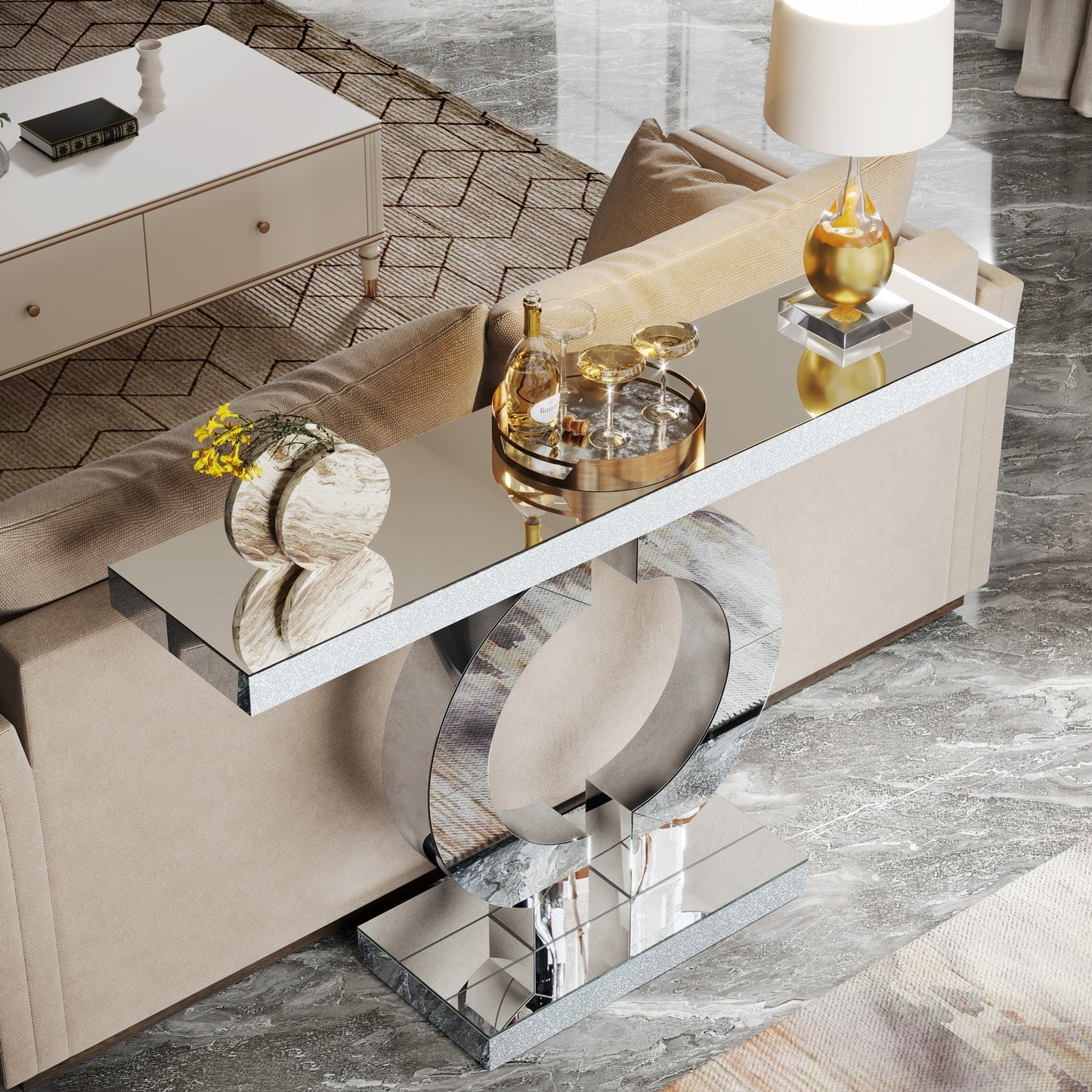 Mirrored Console Table