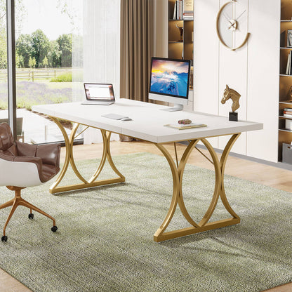 63" Executive Desk Modern Computer Desk Home Office Table