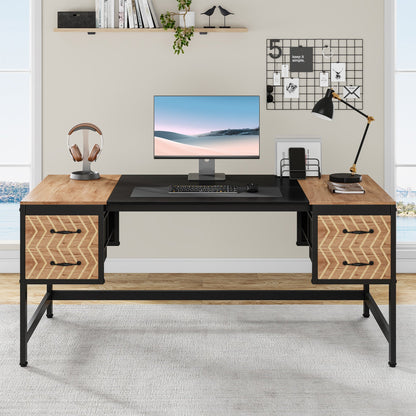 63" Computer Desk Executive Desk Writing Table with 4 Storage Drawers