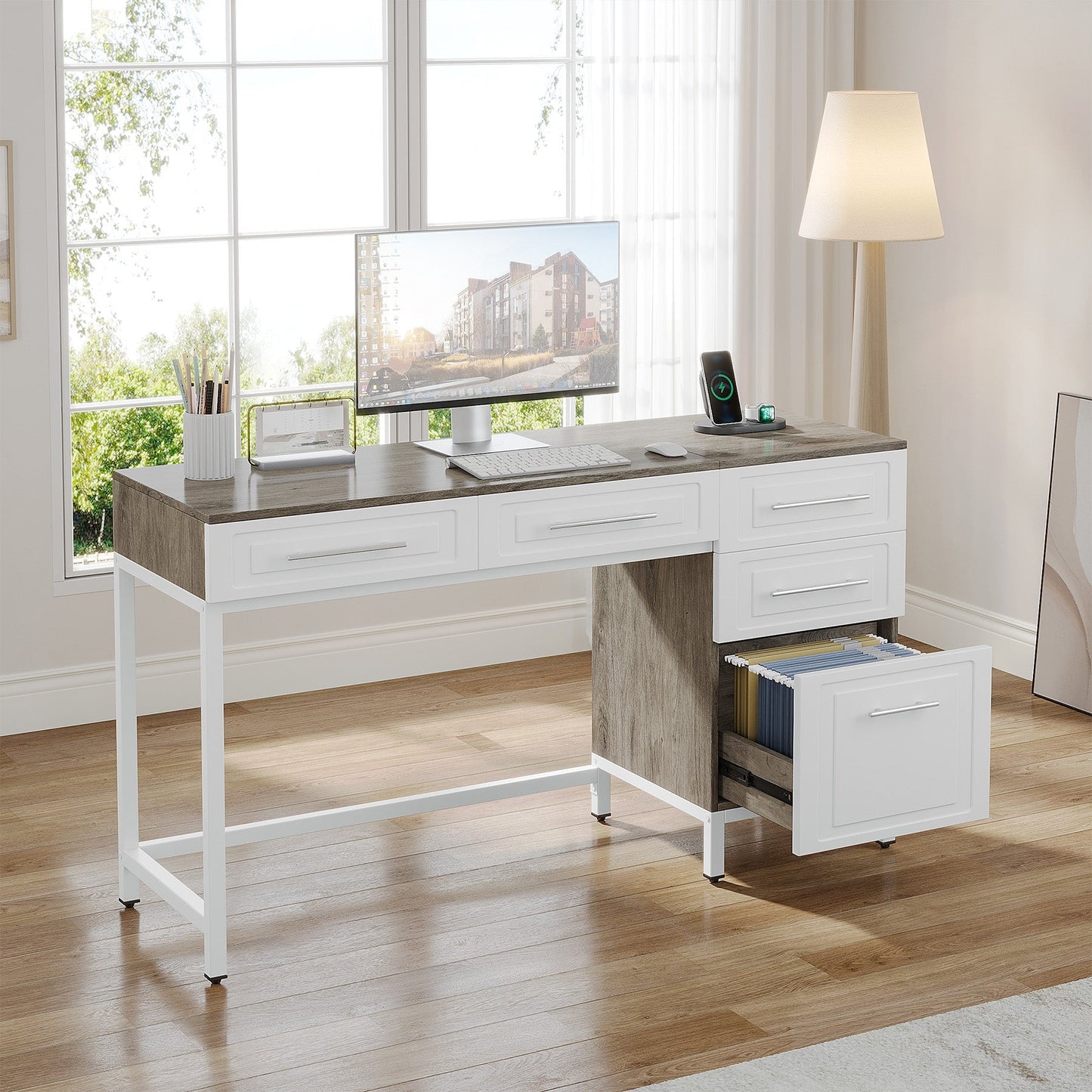 Home Office Desk With Storage Drawers