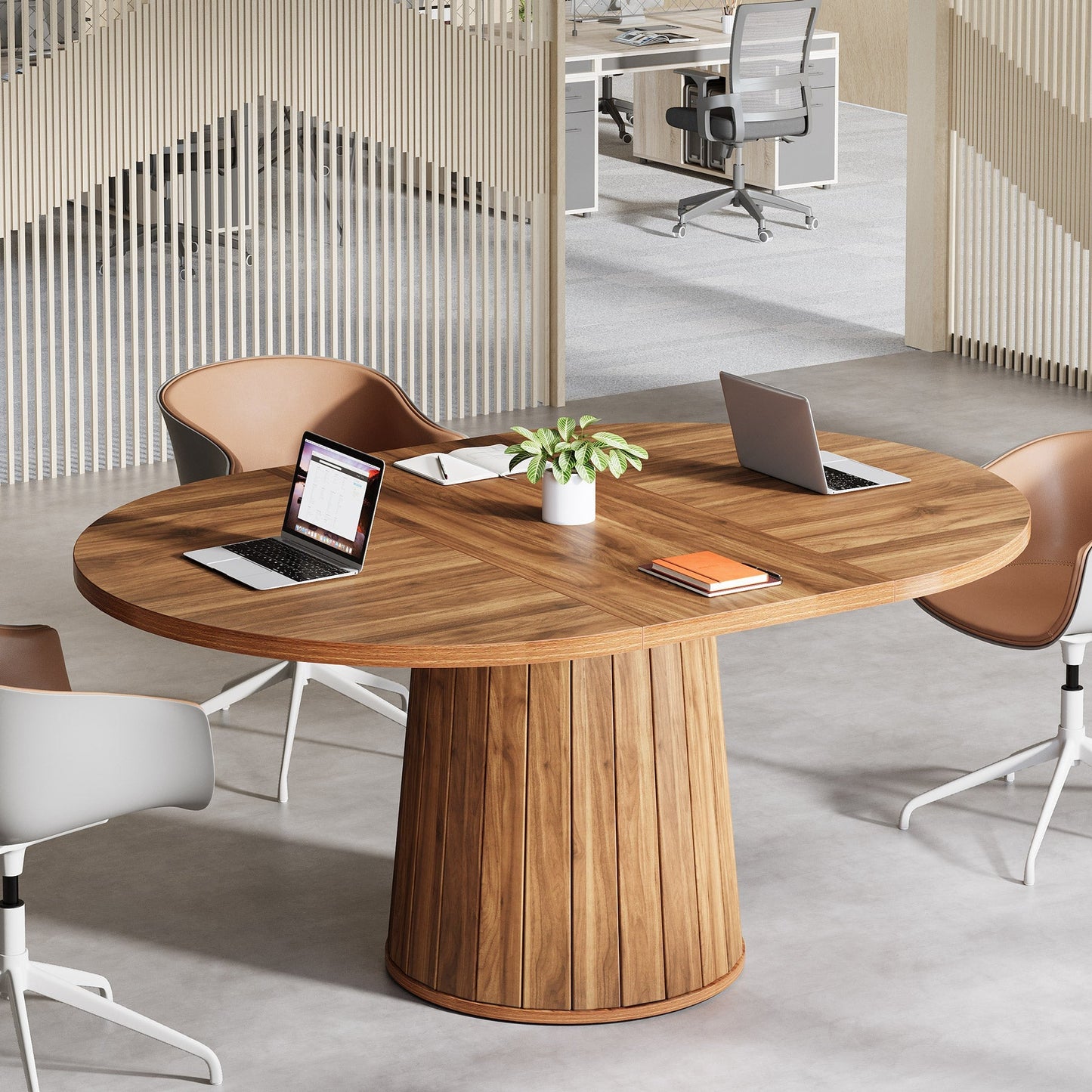 Wood Conference Table For 6 People