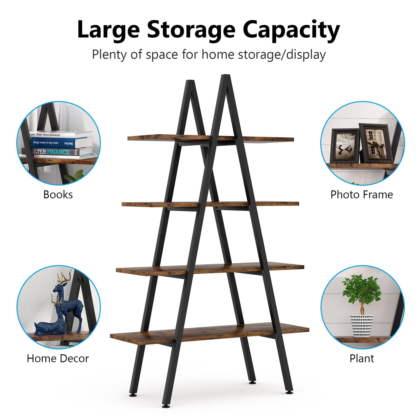 A-Shaped Bookcase Display Shelf