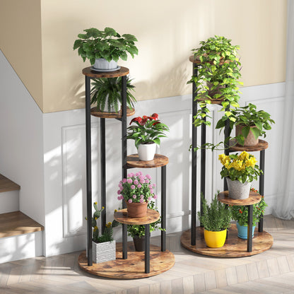 Multiple Potted Plants Holder Corner Flower Shelf