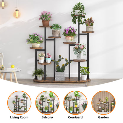 Multi-Tiered Plant Stand, 11 Potted Plant Shelf Flower Stands