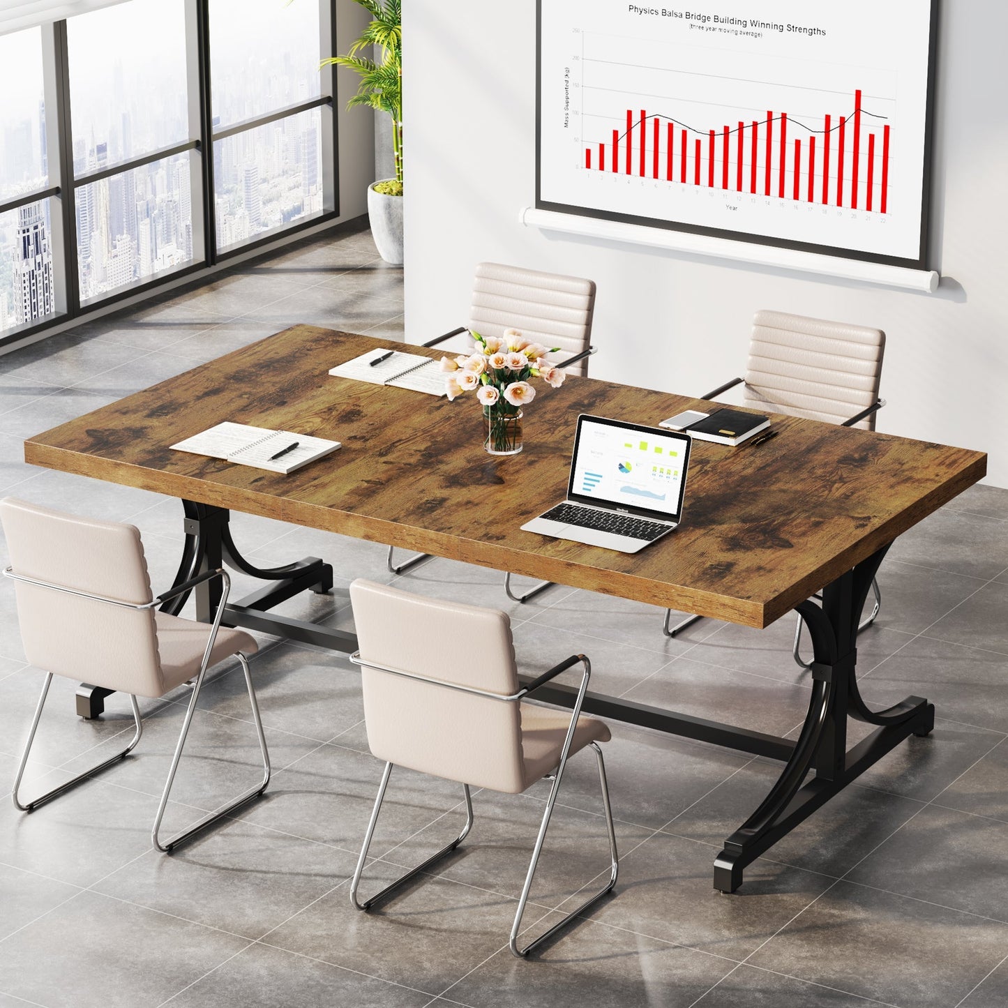 Rectangle Conference Table for 4-6 People