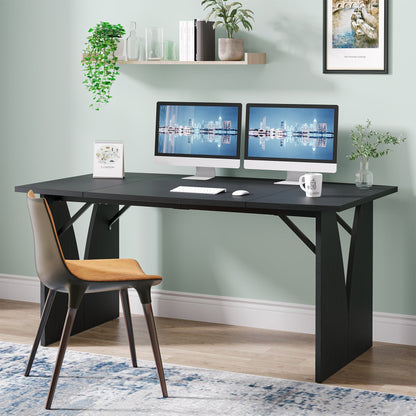 Wood Executive Desk Rectangular Writing Table