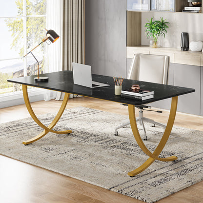 Faux Marble Computer Desk Meeting Table