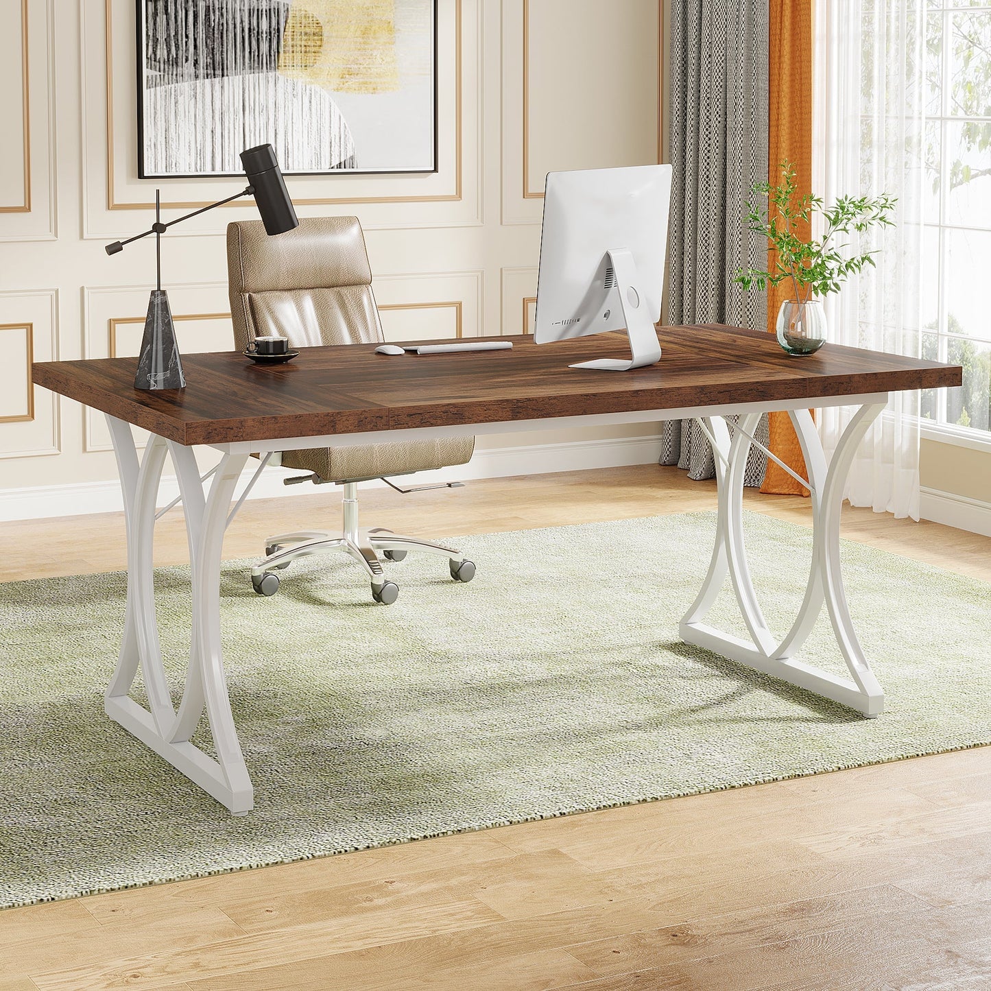 63" Executive Desk Modern Computer Desk Home Office Table