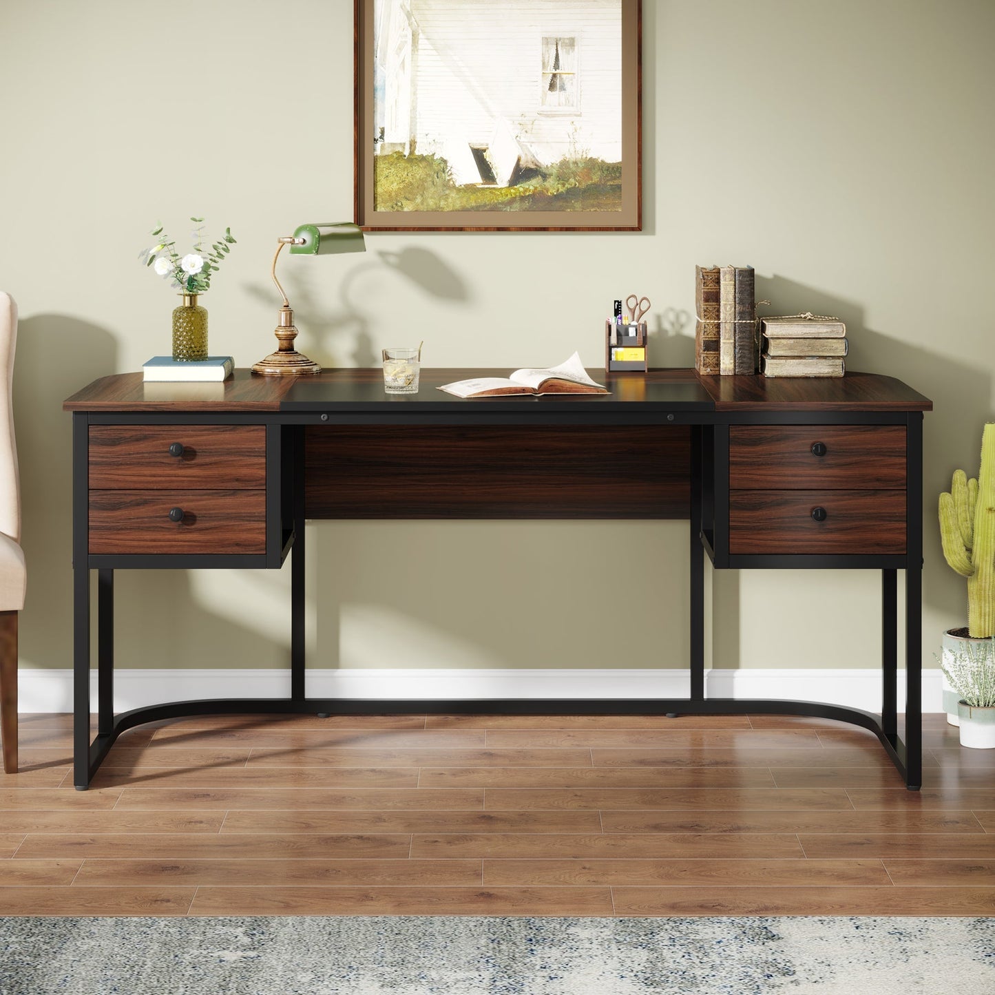 Executive Desk with 4 Drawers