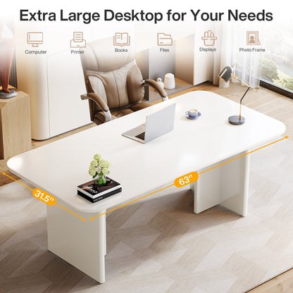 Modern Computer Desk with Arch Design Legs