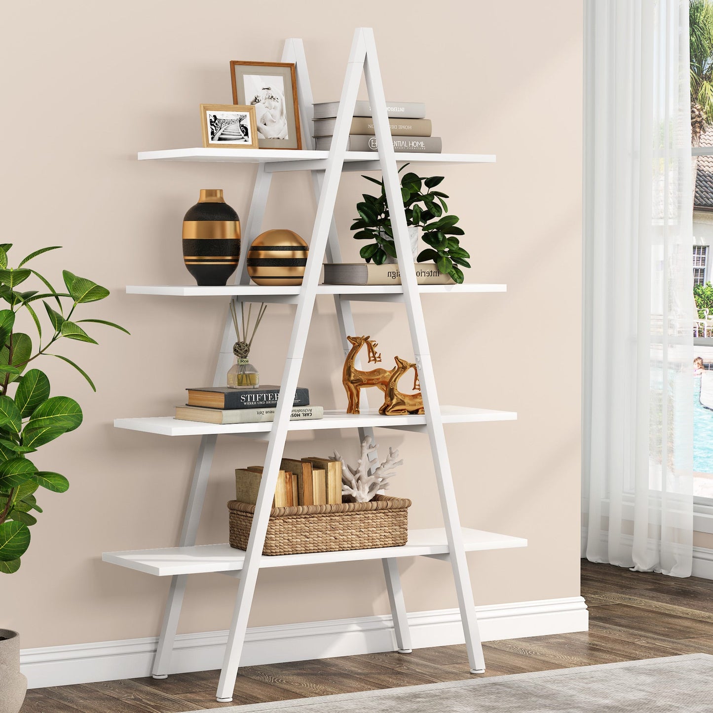 A-Shaped Bookcase Display Shelf