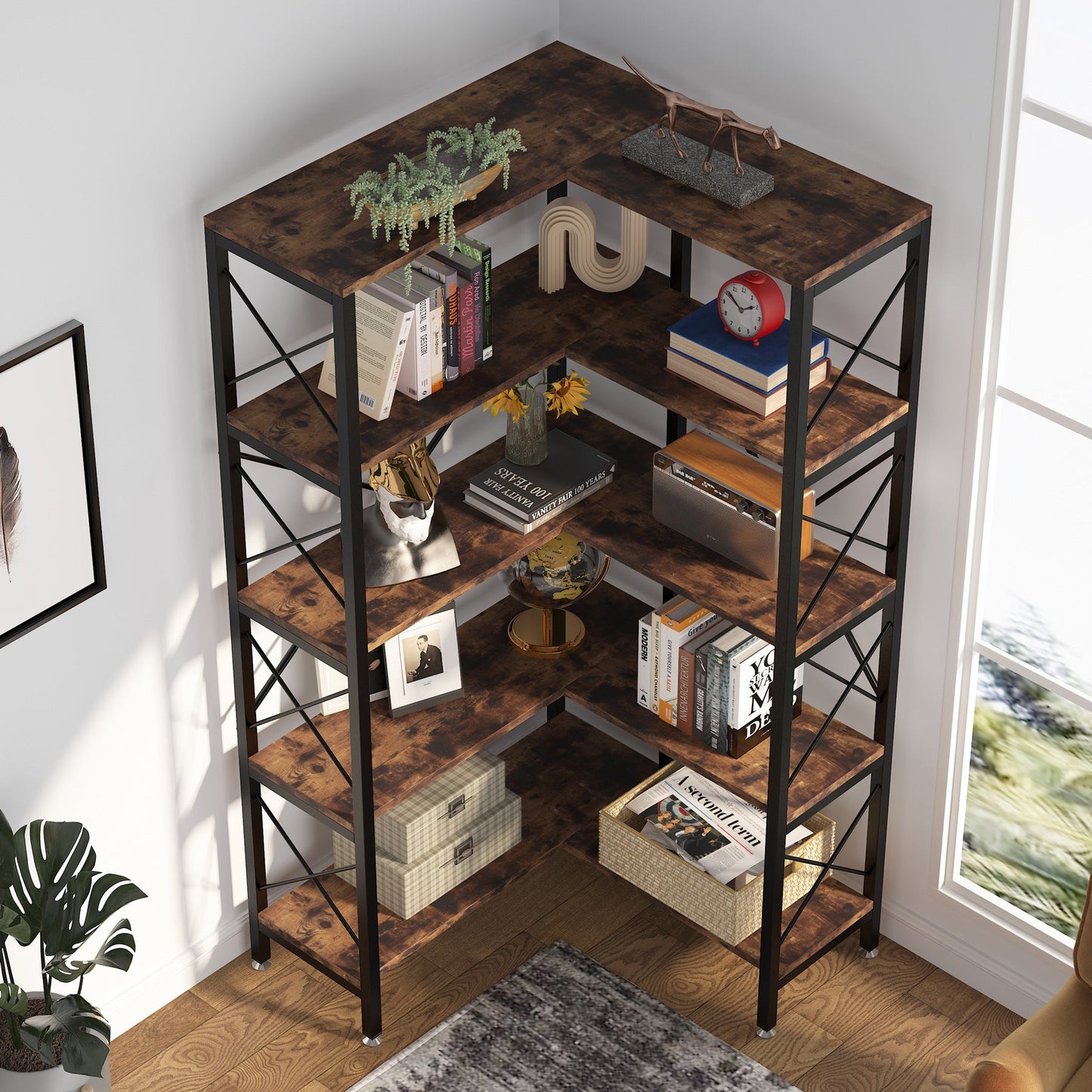 Corner Bookshelf