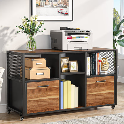 Wood Mobile Lateral Filing Cabinet