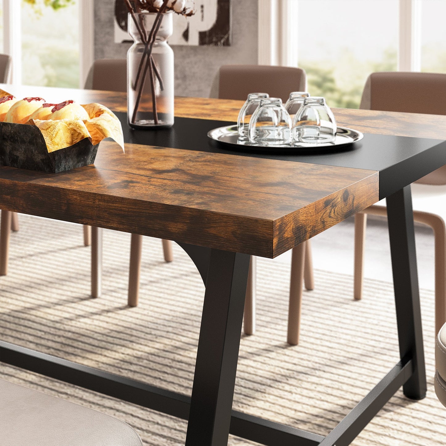 Rectangular Wood Kitchen Table