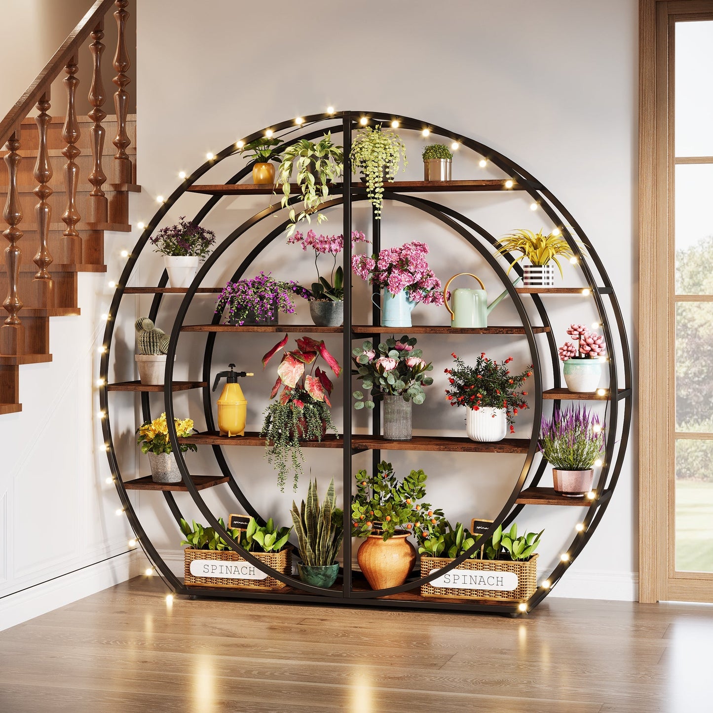 Round Plant Rack Flower Display Stand