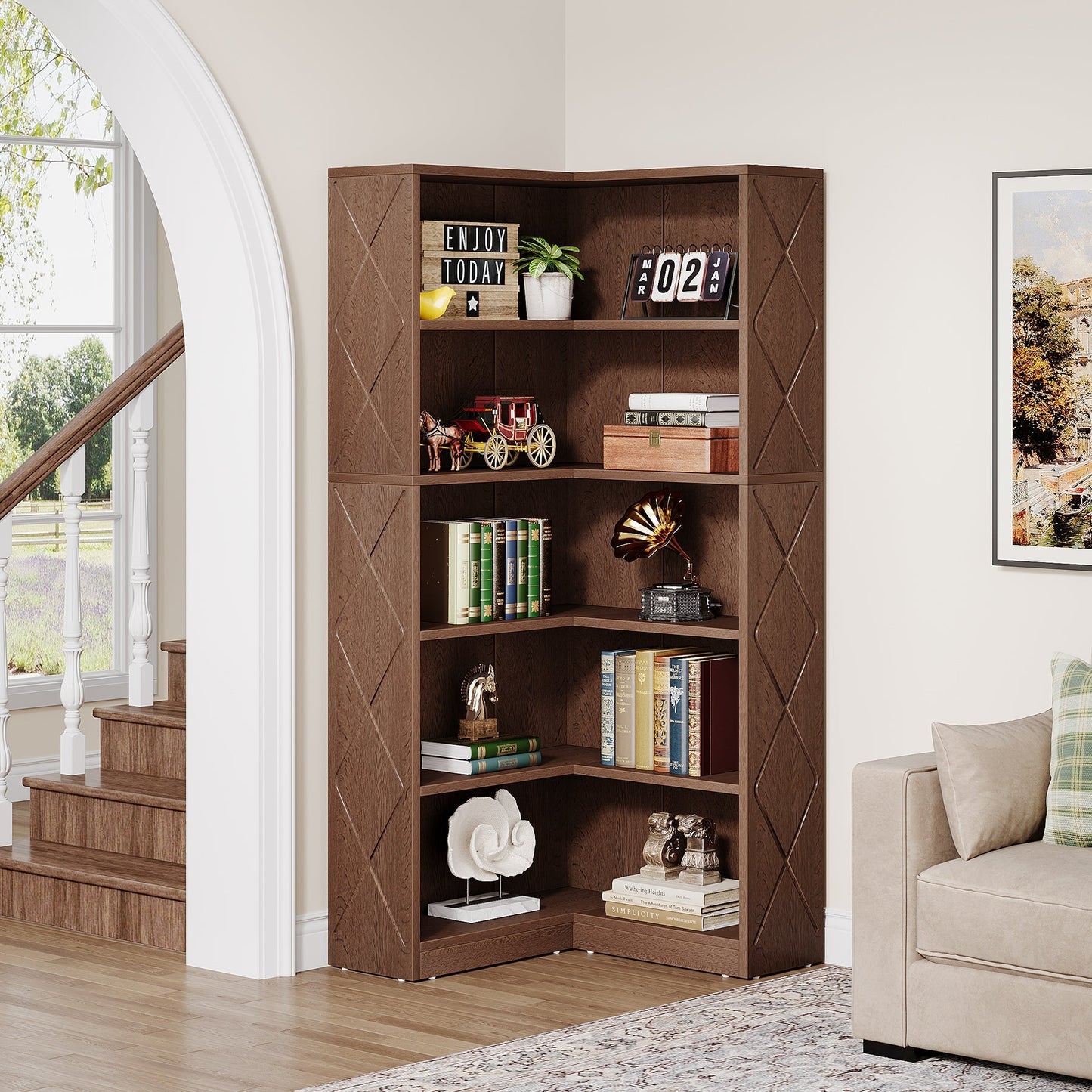 L-Shaped Bookshelf