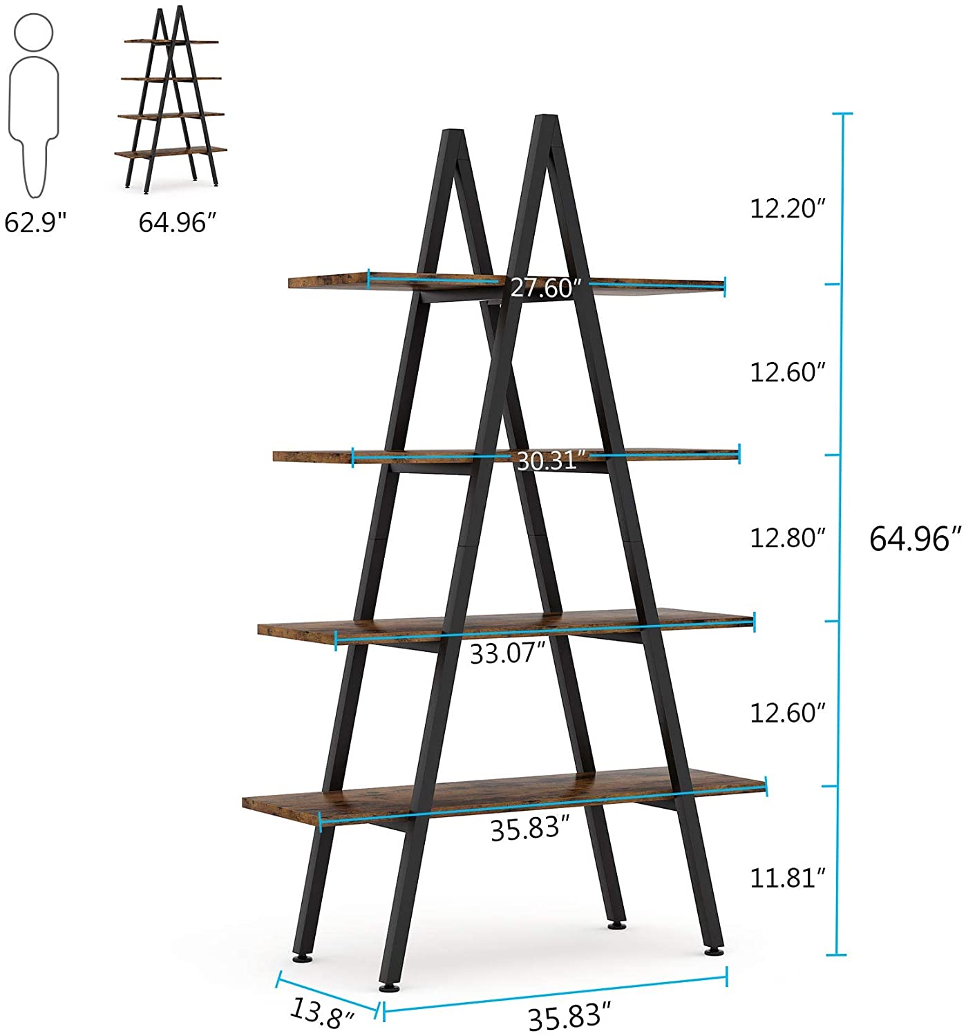 A-Shaped Bookcase Display Shelf