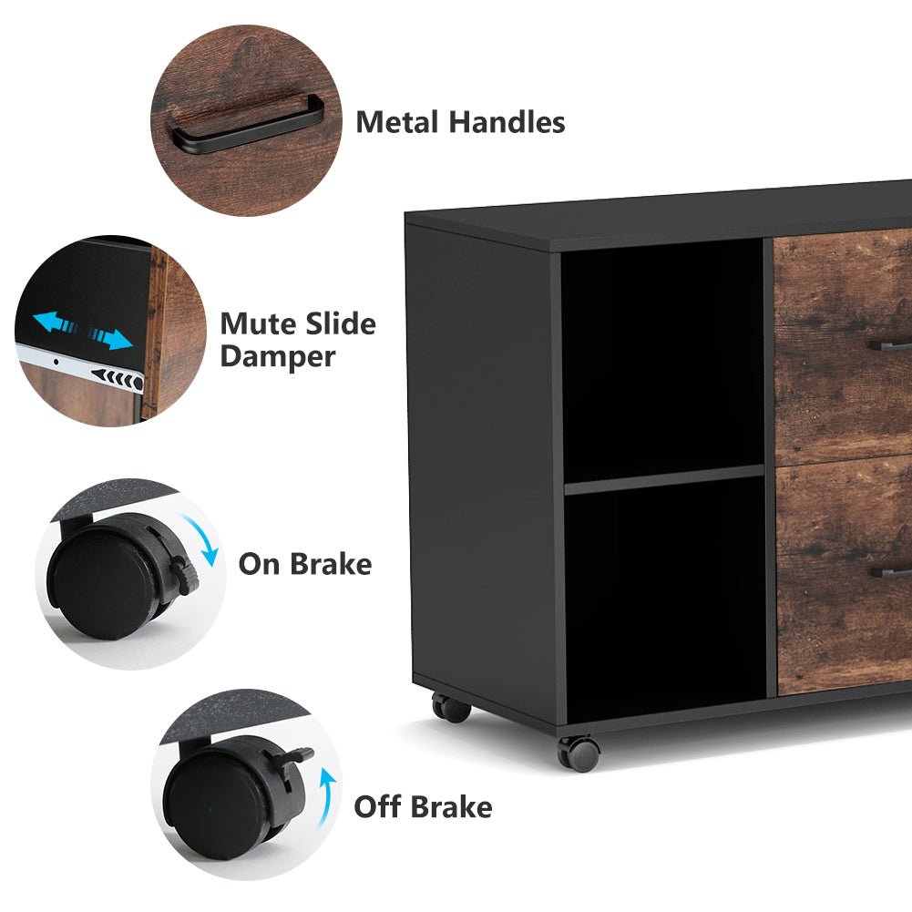 Large Mobile Filing Cabinet for Letter Size