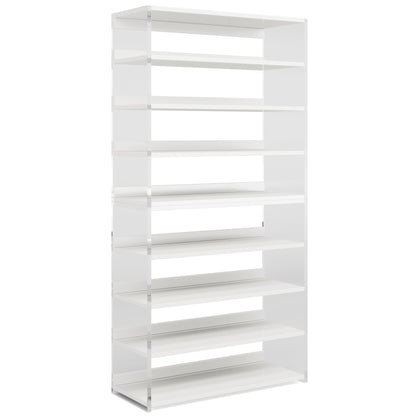 8-Tier Shoe Rack, 32 Pair Modern Shoe Storage Cabinet