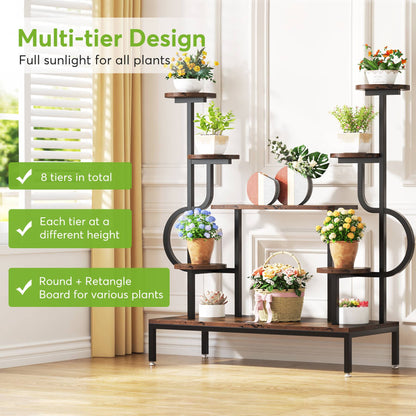 Plant Stand, Wood Potted Ladder Holder Flower Rack Shelves