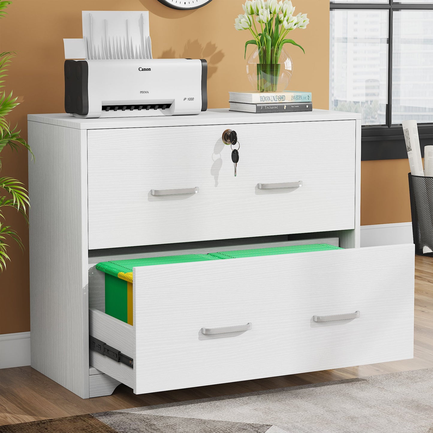 Lateral Storage Cabinet with 2-Drawer