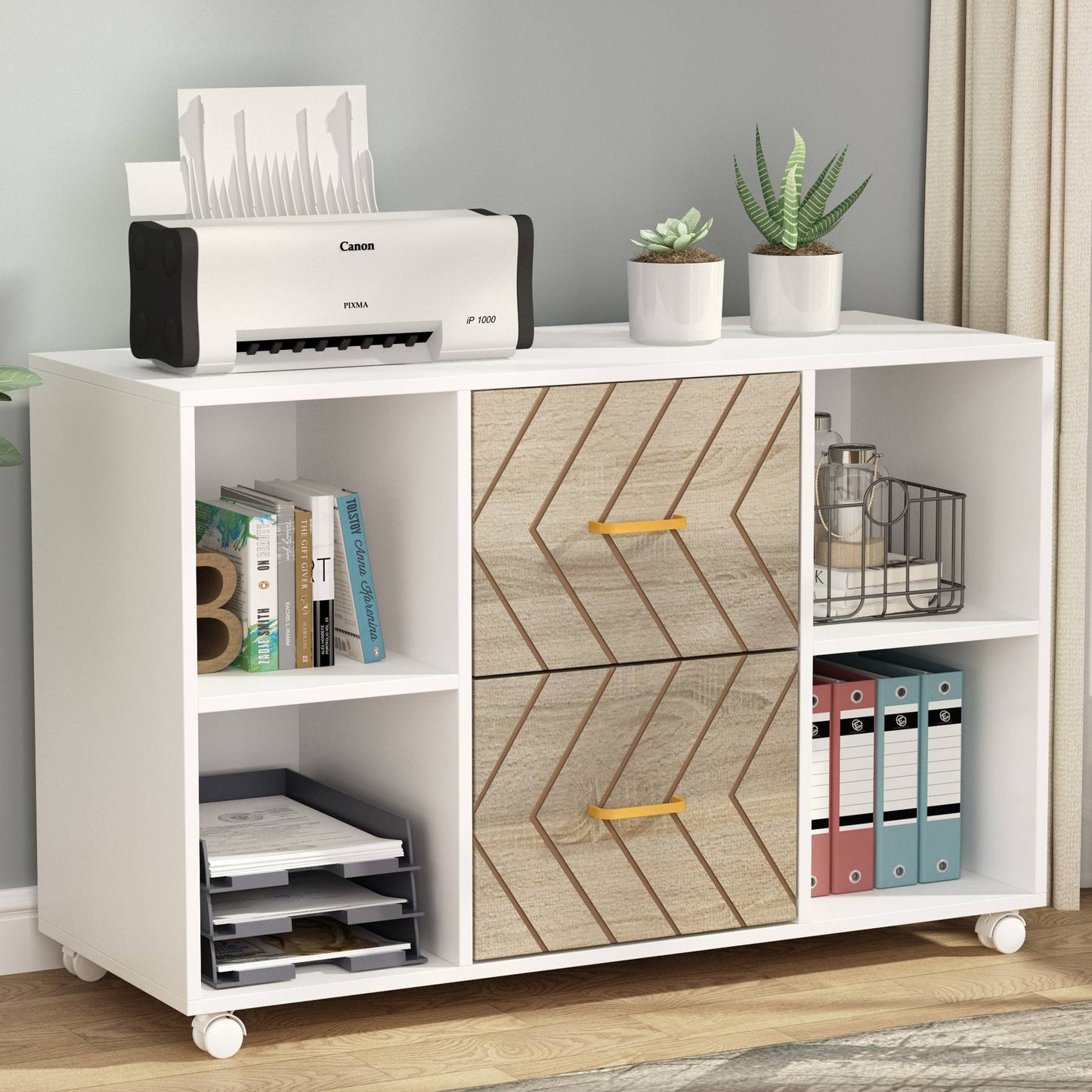 Large Mobile Filing Cabinet for Letter Size