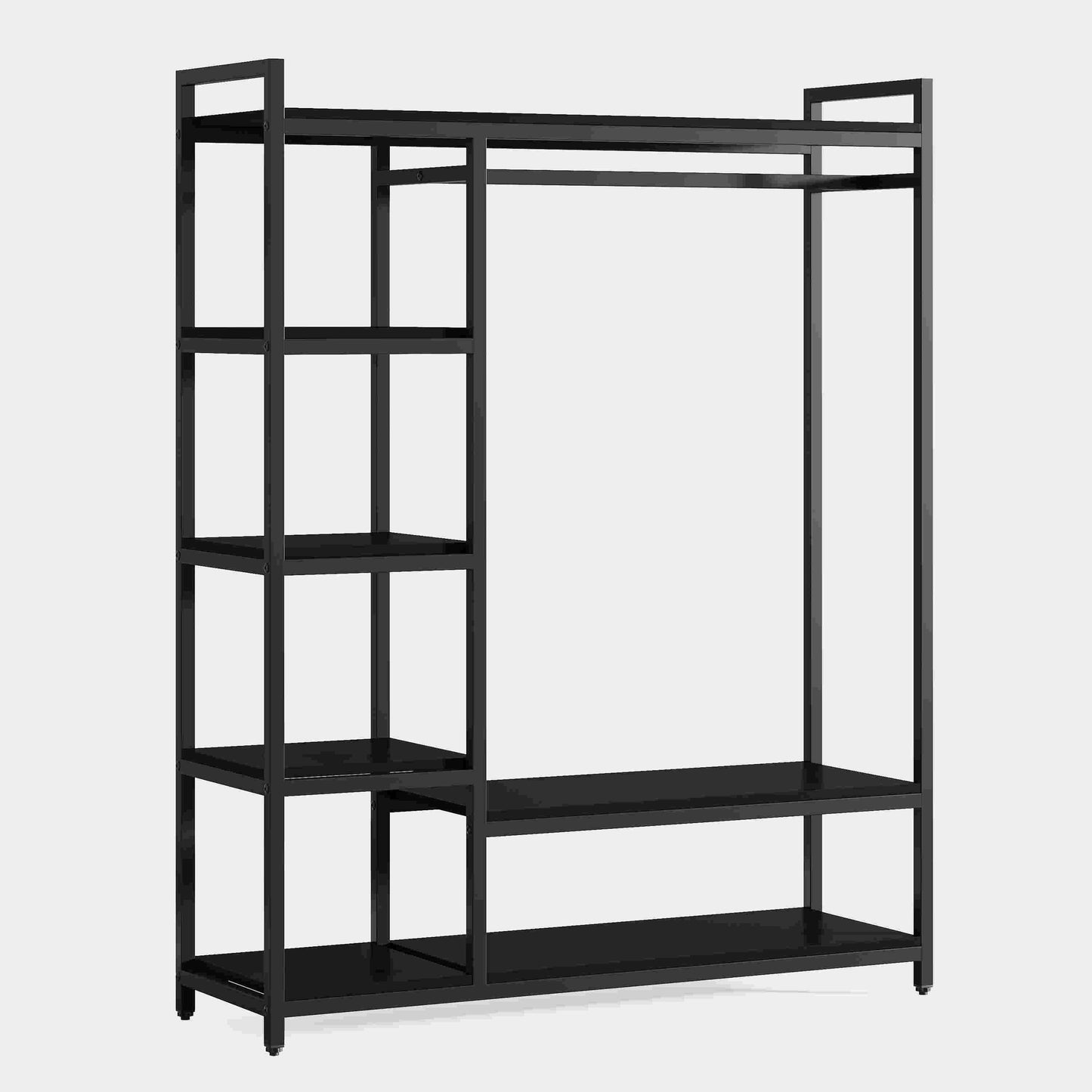 Closet Organizer with 6 Shelves and Hanging Bar