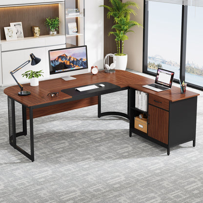 63" Executive Desk with 31" Drawer Cabinet